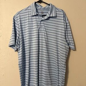 Blue Striped Polo Shirt